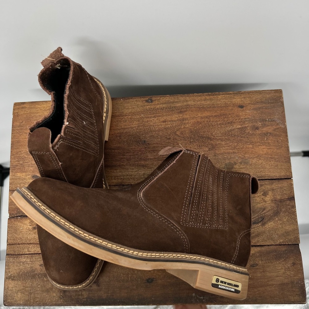 New Holland Agriculture Mens Brown Suede Chelsea Boots Size EUR 42 BRA 40 - Picture 5 of 7